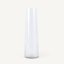 Load image into Gallery viewer, Clear glass vase on a white background