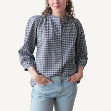 Load image into Gallery viewer, CA Everyday Blouse - Navy Plaid