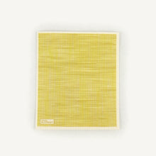 Load image into Gallery viewer, Yellow textured Swedish dishcloth with 'Civil Alchemy' logo on a white background