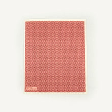 Load image into Gallery viewer, Pink patterned towel with a brand logo on a white background