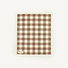 Load image into Gallery viewer, Checkered pattern with brown and white squares on a white background