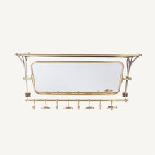 Load image into Gallery viewer, Wall Mount Brass Rack with Mirror
