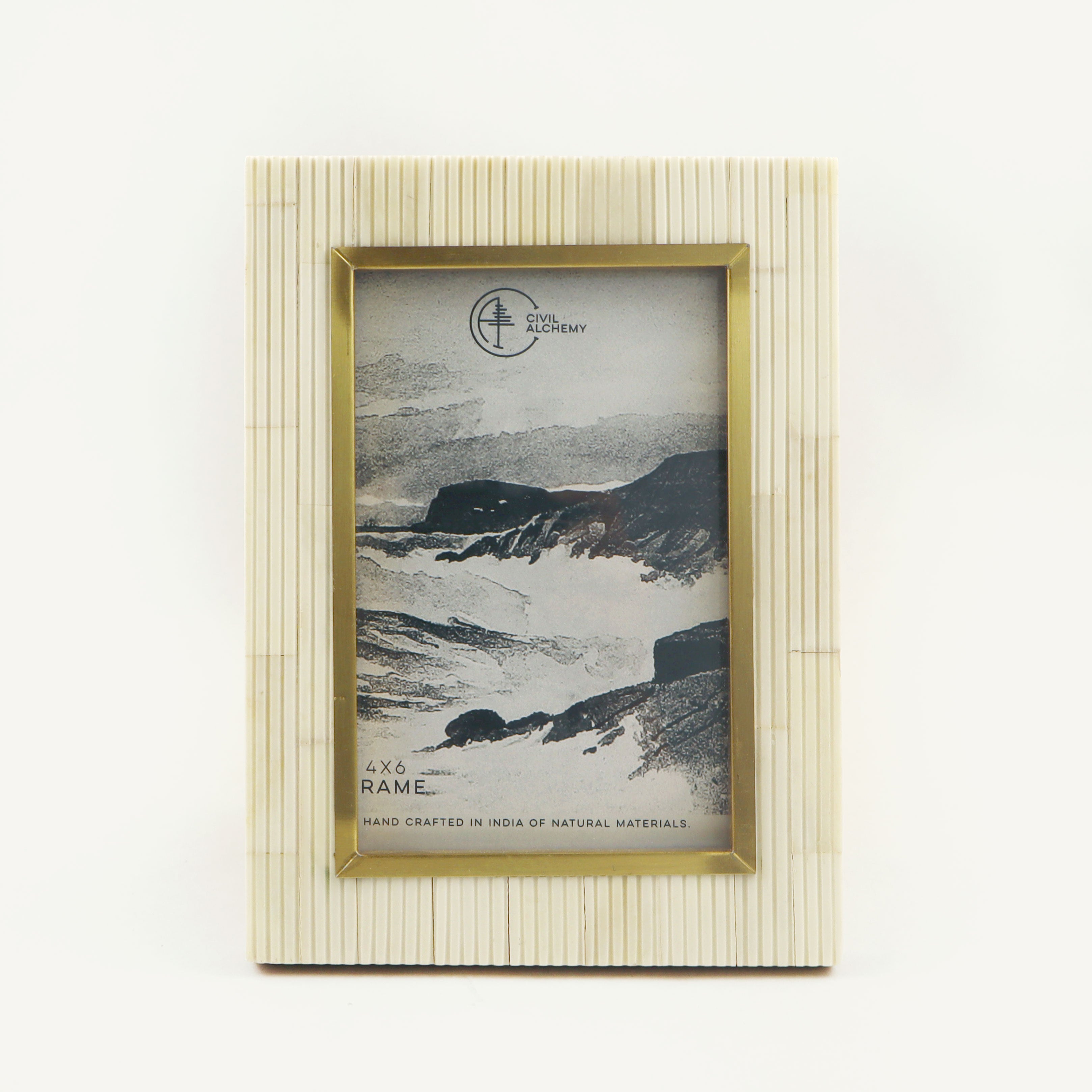 Bone and Gold Frame - Small Sizes