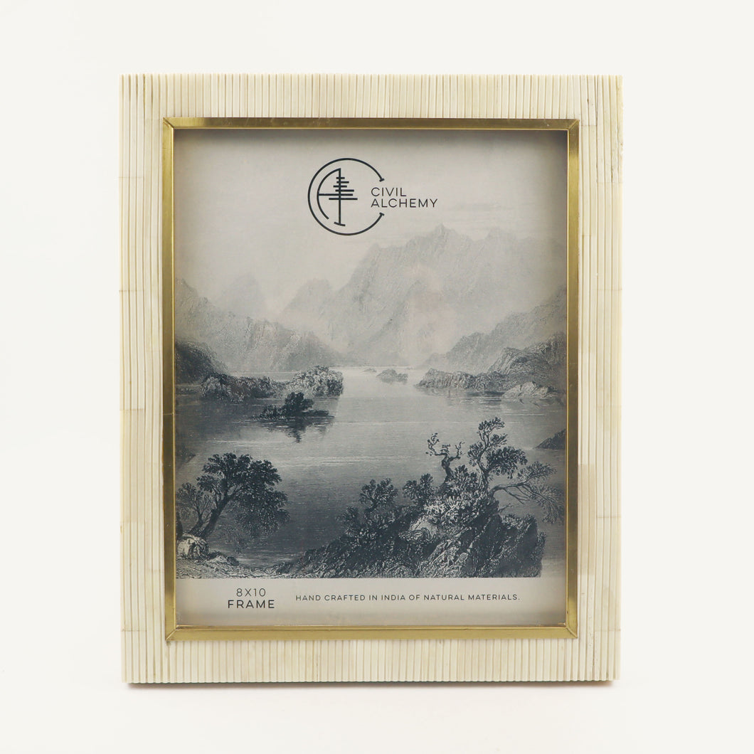Bone and Gold Frame - Large Sizes