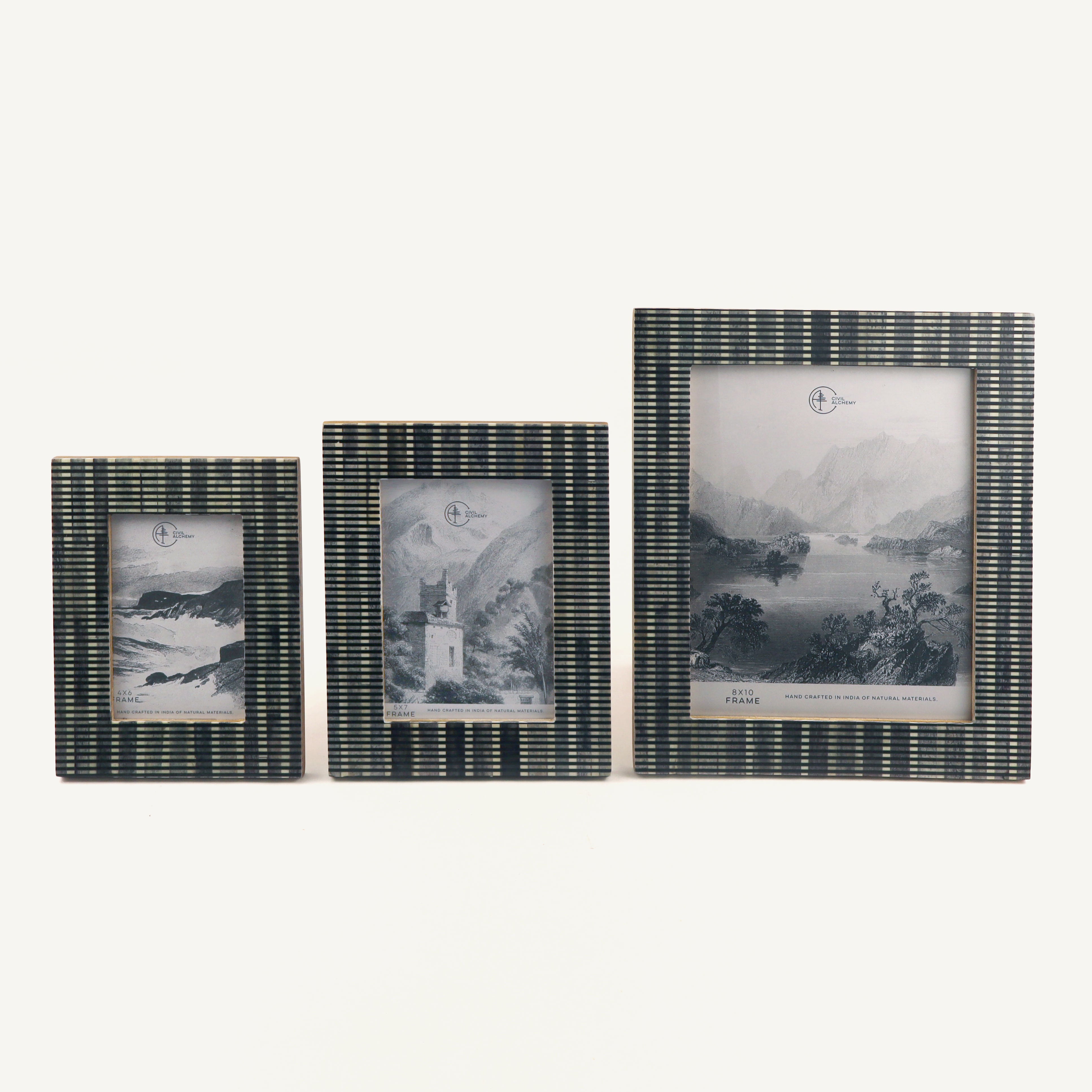 Black Bone Lined Frame - 8" x 10"