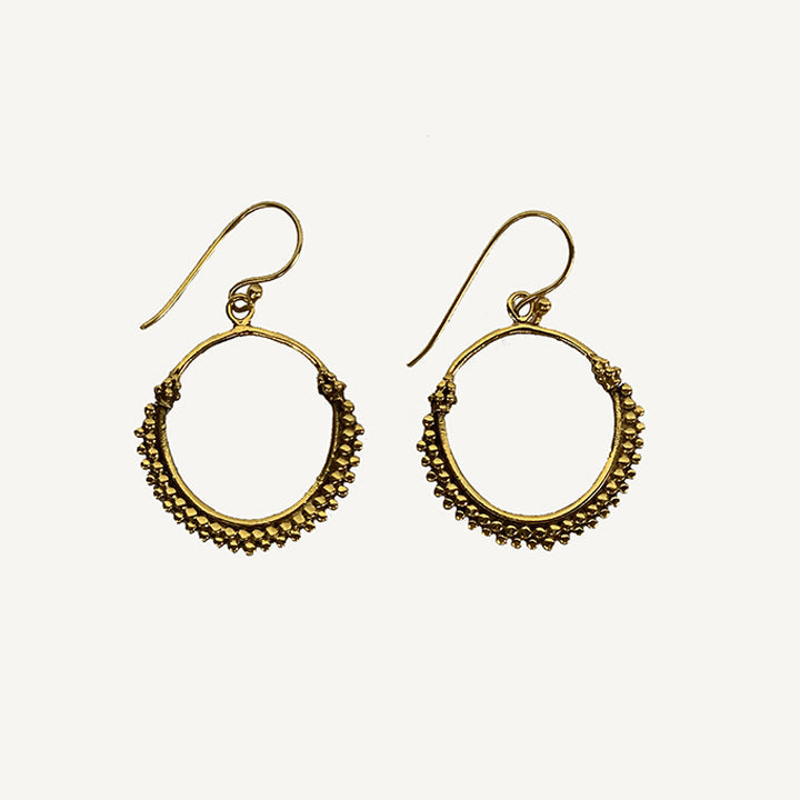 Athena Earring (Gold) (Oxidised)