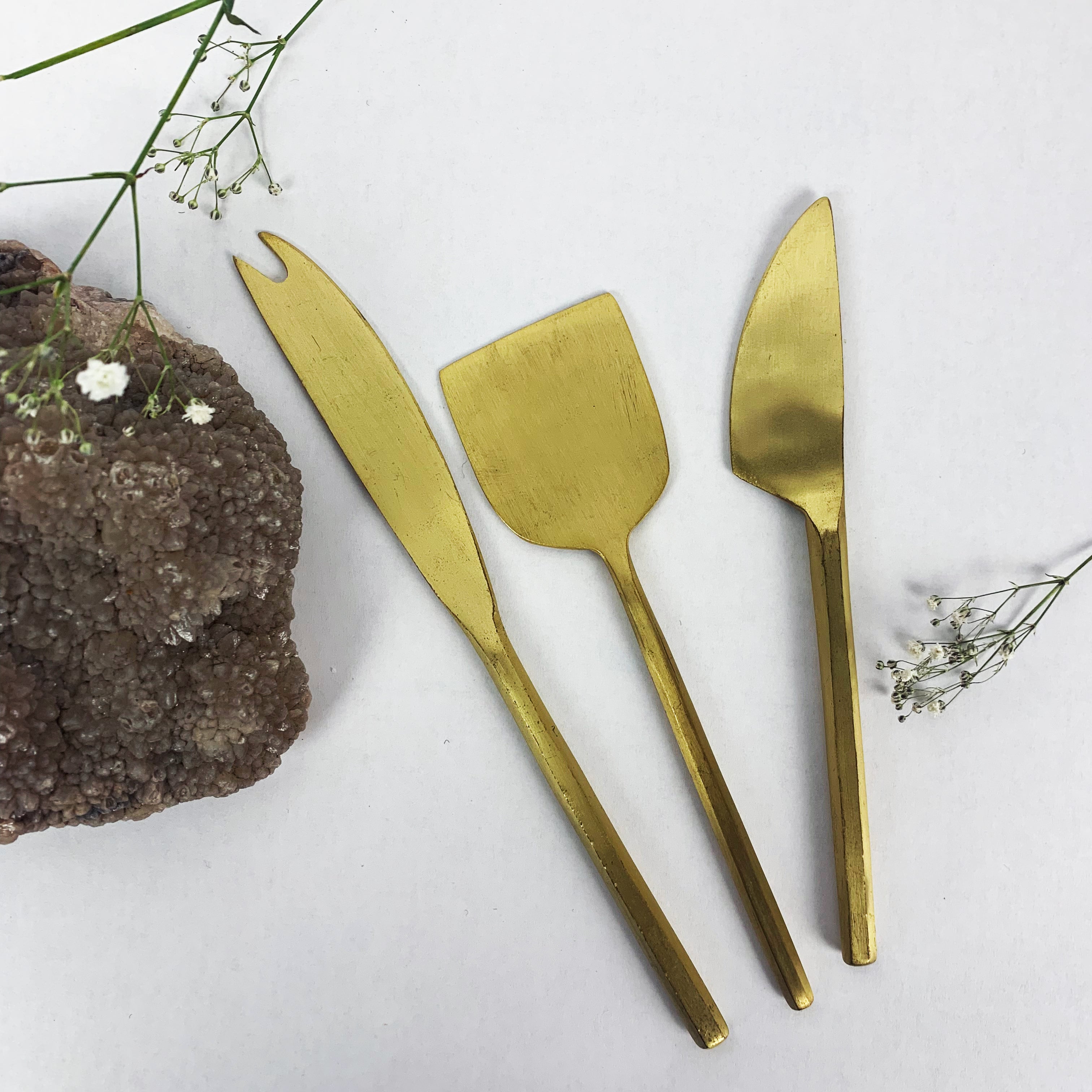 Brass Cheese Set