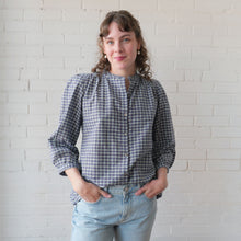 Load image into Gallery viewer, CA Everyday Blouse - Navy Plaid
