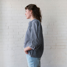 Load image into Gallery viewer, CA Everyday Blouse - Navy Plaid
