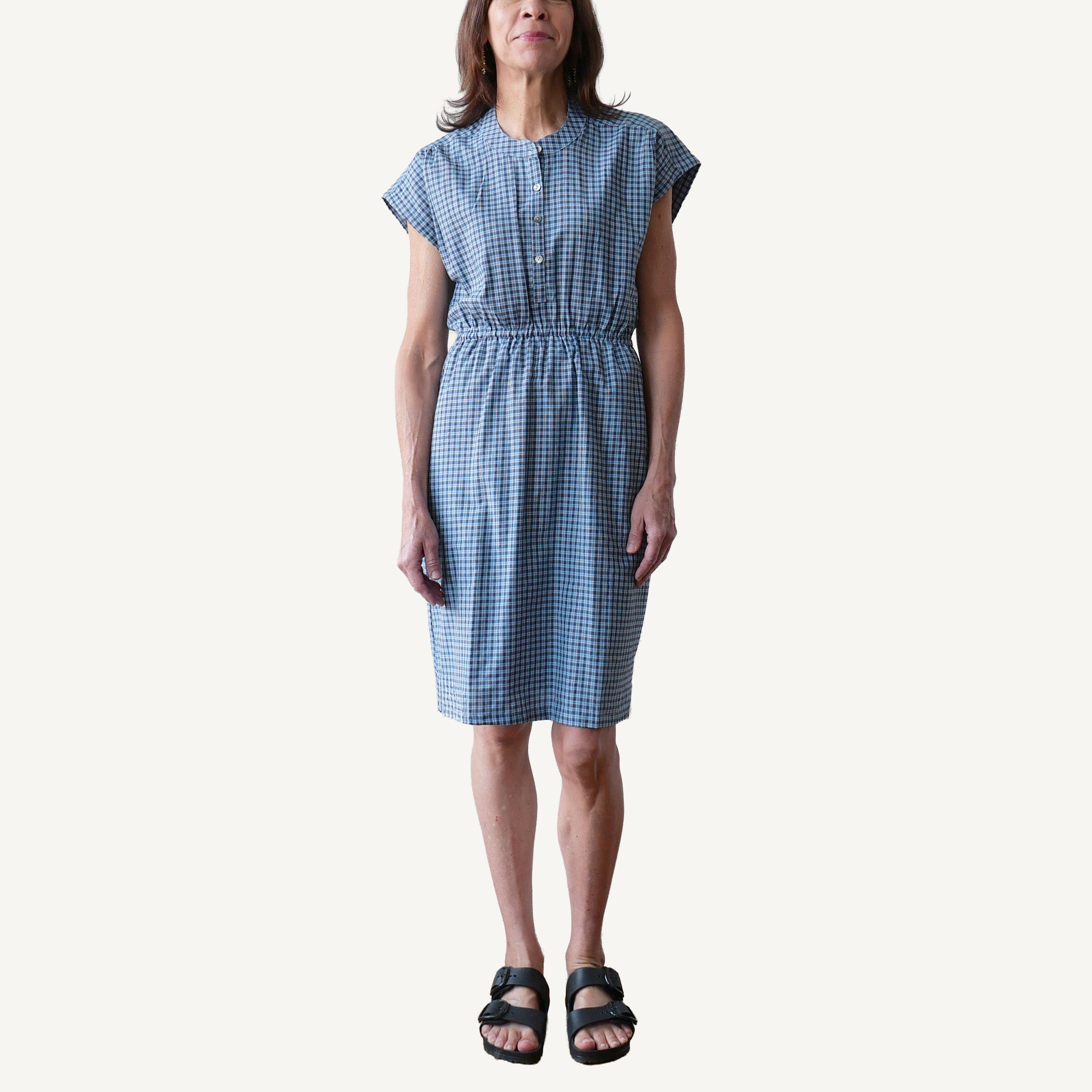 CA Everyday Dress - Plain Blue Plaid