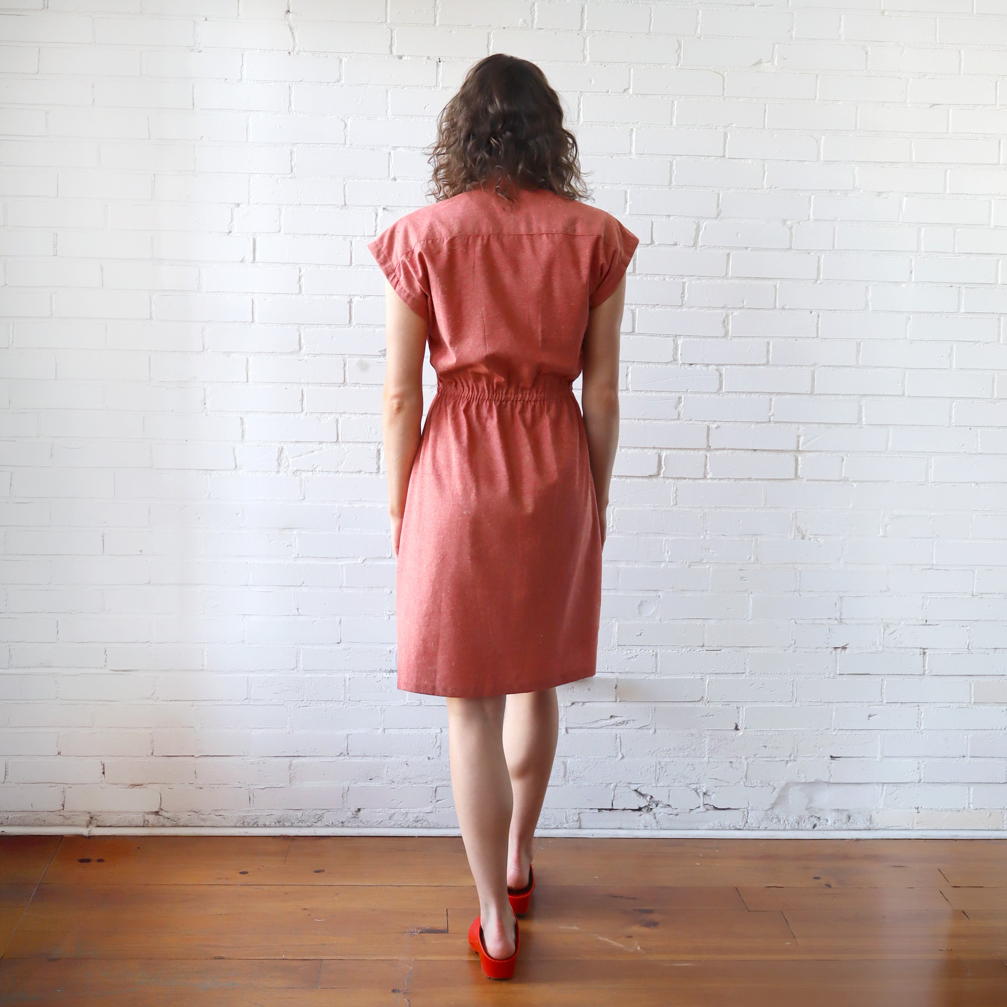 CA Everyday Dress - Red Chambray