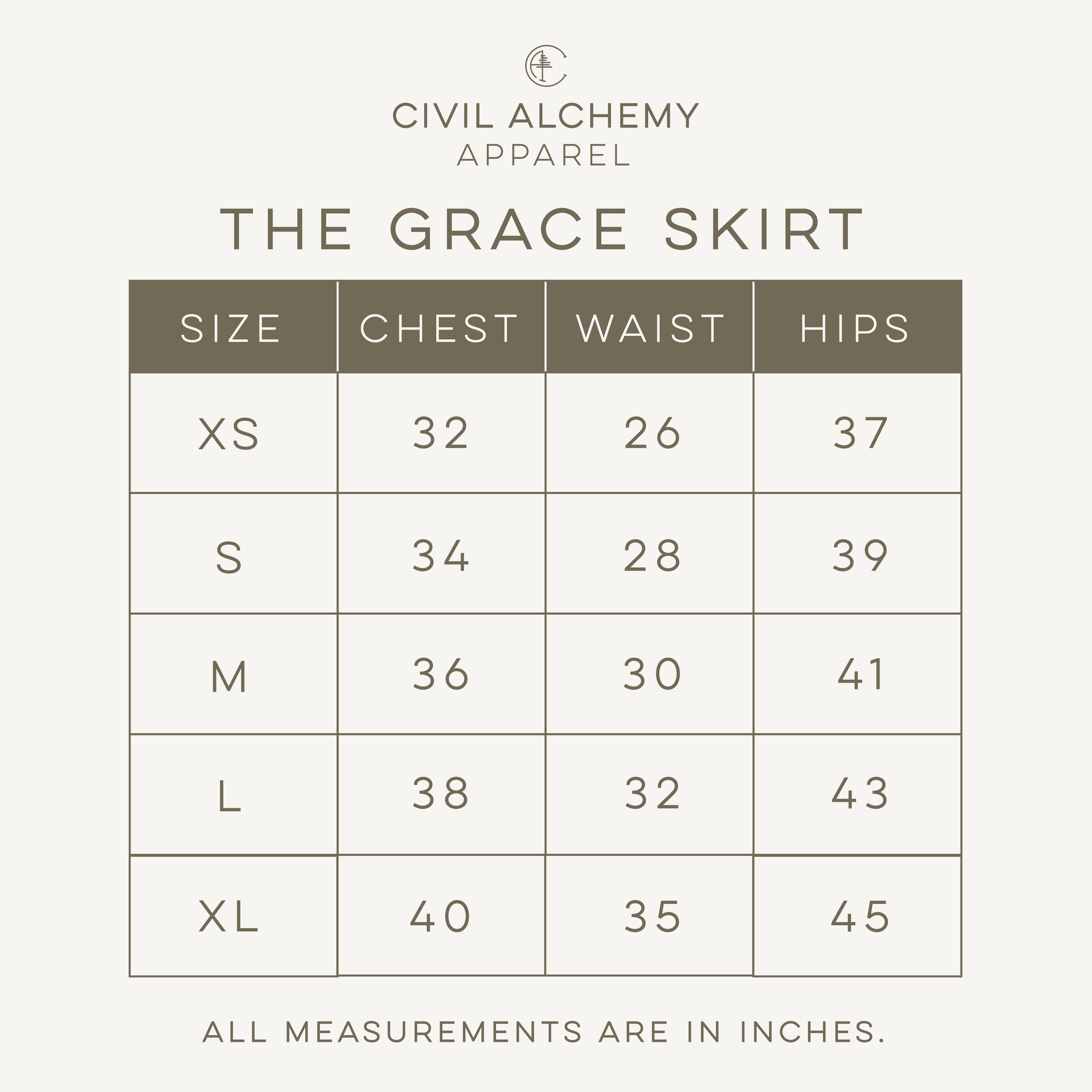 CA Grace Skirt - Brown Weave