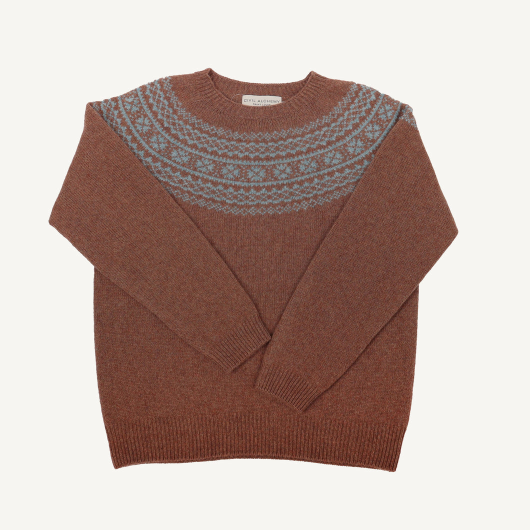Hazelnut and Oribe Green Fairisle Sweater