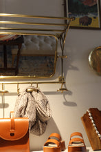 Load image into Gallery viewer, Wall Mount Brass Rack with Mirror
