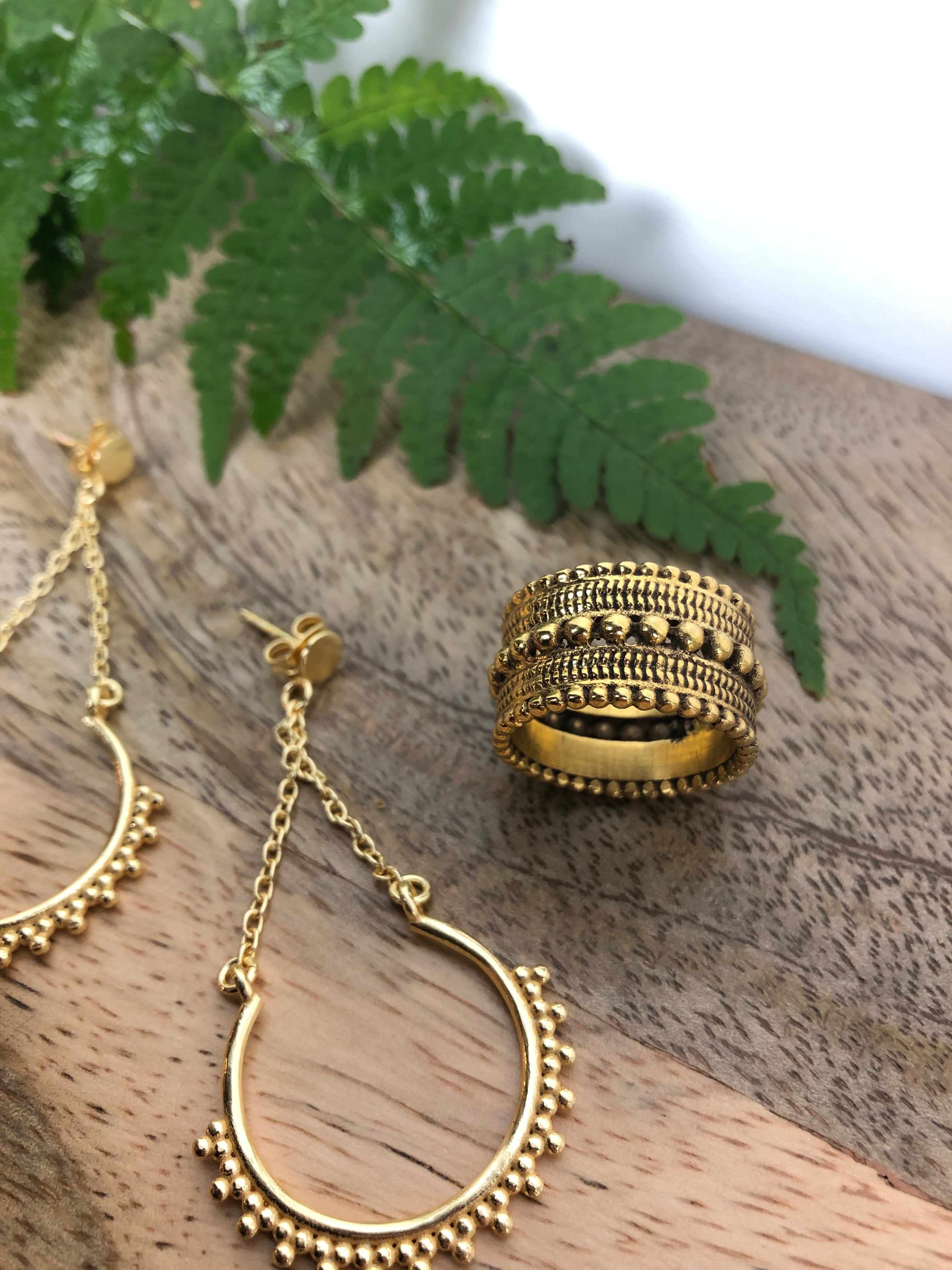 Gold Apollonia Earrings