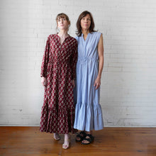 Load image into Gallery viewer, CA Maggie Dress - Burgundy Block Print
