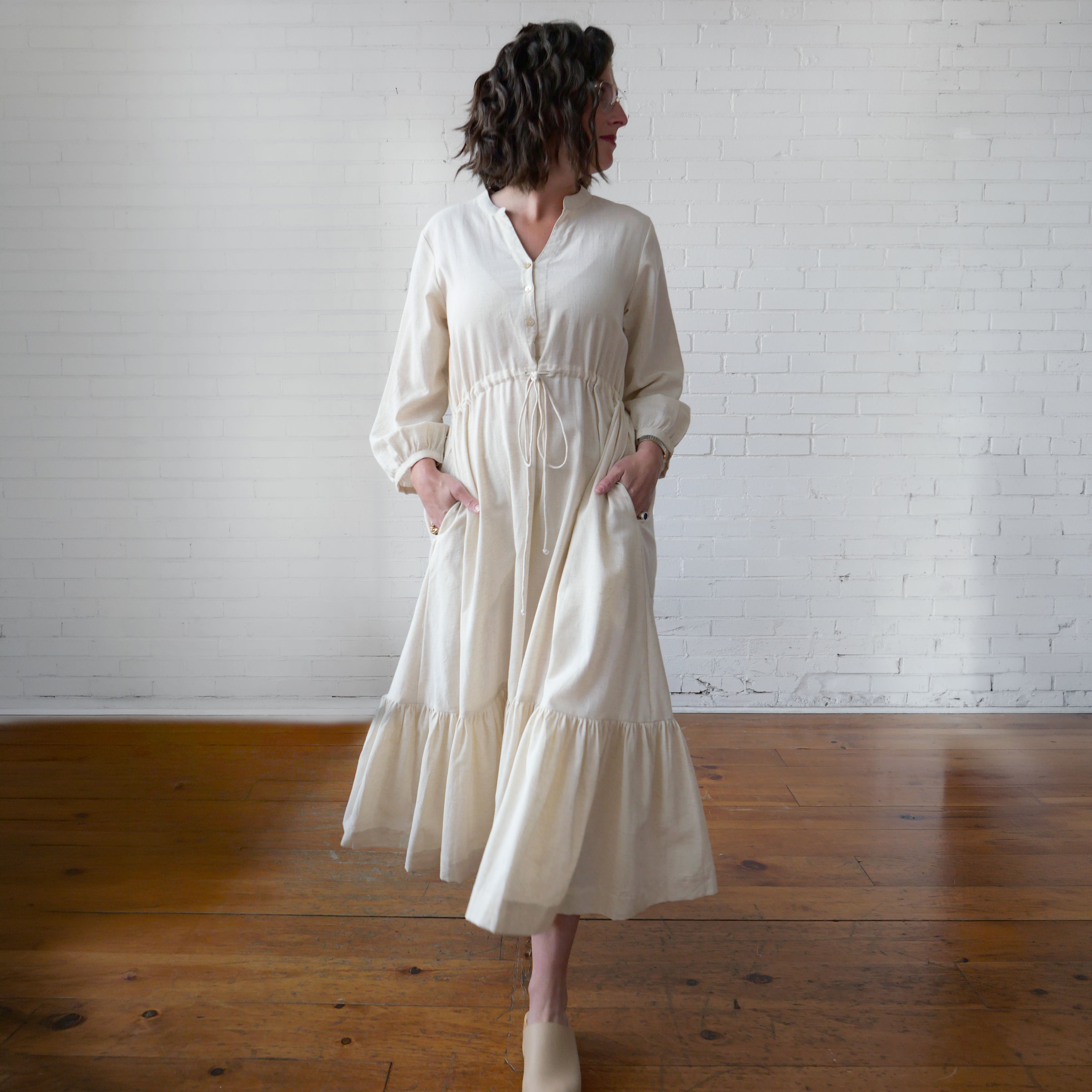 CA Maggie Dress - Linen Sand