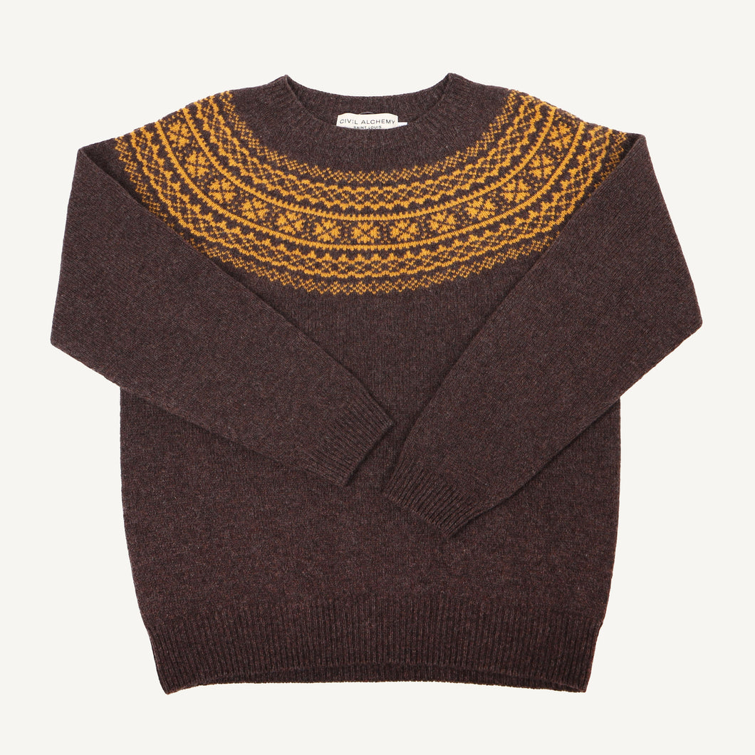 Porcupine and Tansy Fairisle Crew Sweater