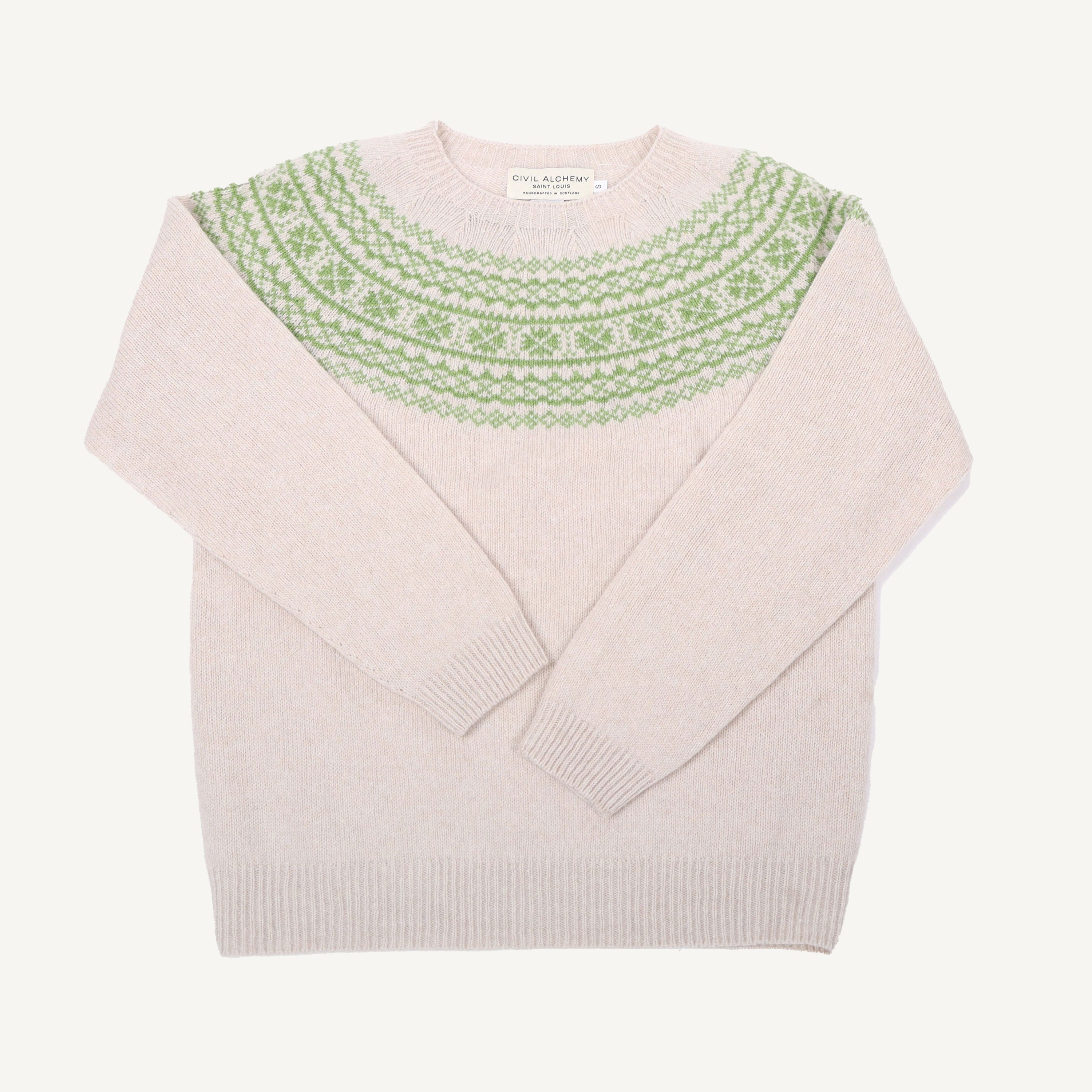 Swansdown and Foliage Fairisle Sweater