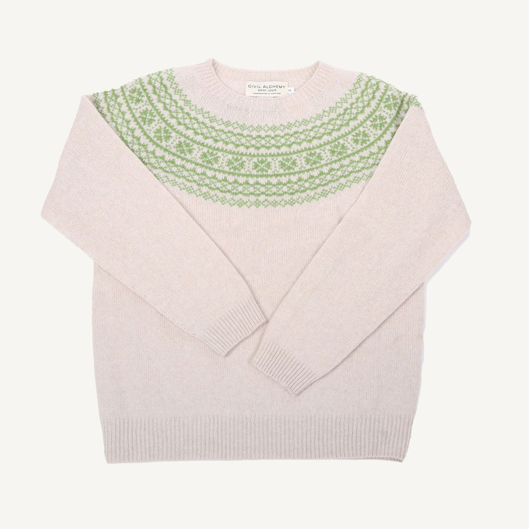 Swansdown and Foliage Fairisle Sweater