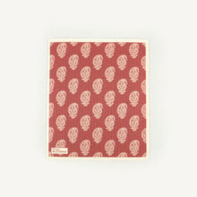 Load image into Gallery viewer, Red Swedish dishcloth with white paisley pattern
