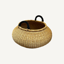 Load image into Gallery viewer, Bolga Pot Basket - Leather Handles
