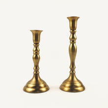 Load image into Gallery viewer, Brass Georgian Candlesticks

